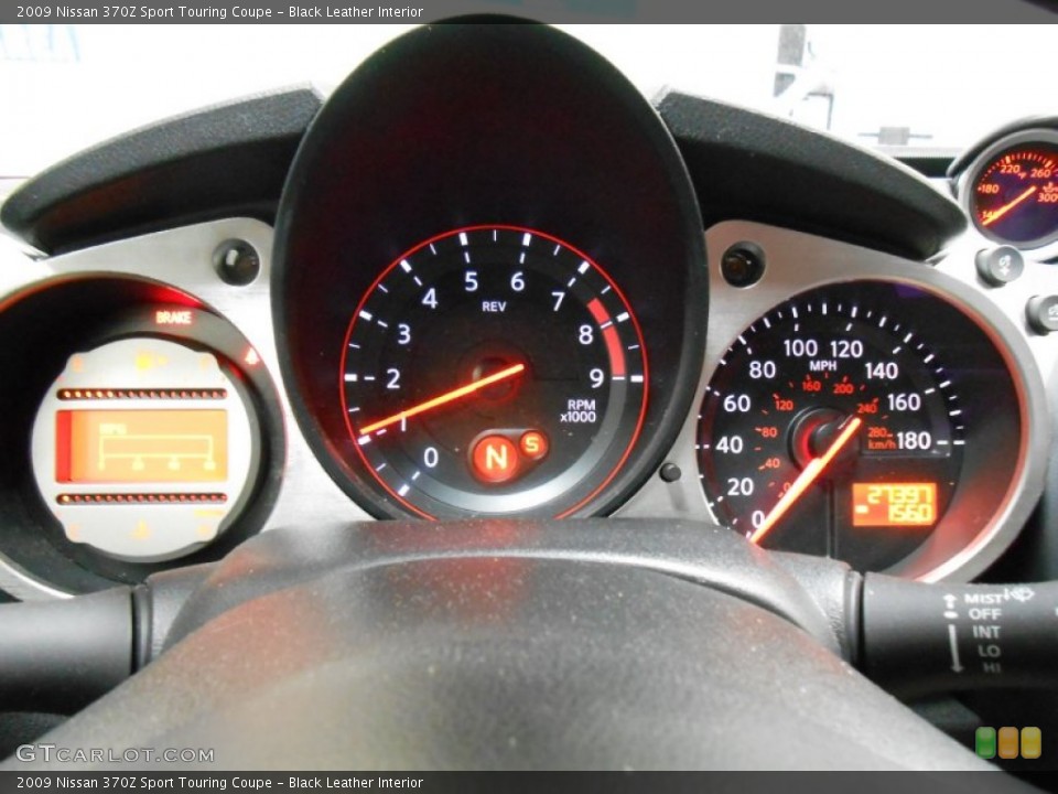 Black Leather Interior Gauges for the 2009 Nissan 370Z Sport Touring Coupe #81132843