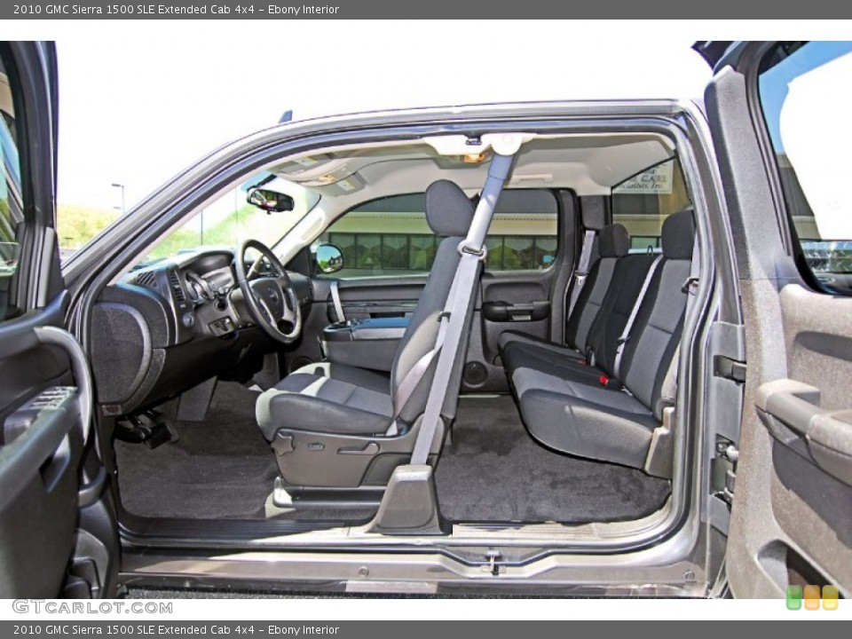 Ebony Interior Photo for the 2010 GMC Sierra 1500 SLE Extended Cab 4x4 #81132942