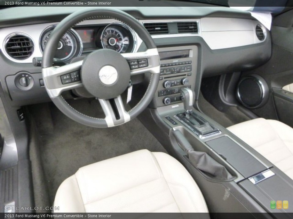 Stone Interior Prime Interior for the 2013 Ford Mustang V6 Premium Convertible #81133392