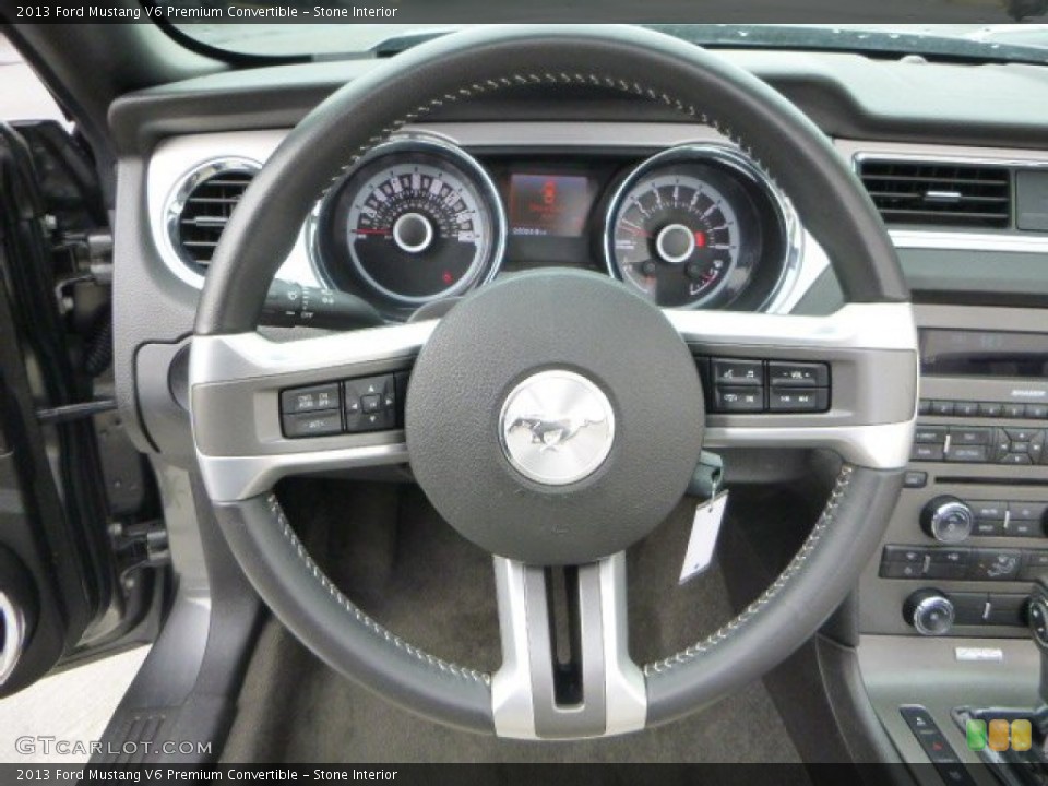 Stone Interior Steering Wheel for the 2013 Ford Mustang V6 Premium Convertible #81133446