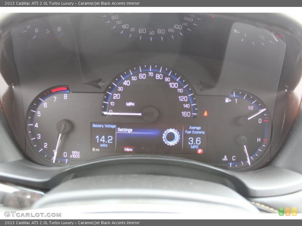 Caramel/Jet Black Accents Interior Gauges for the 2013 Cadillac ATS 2.0L Turbo Luxury #81134462