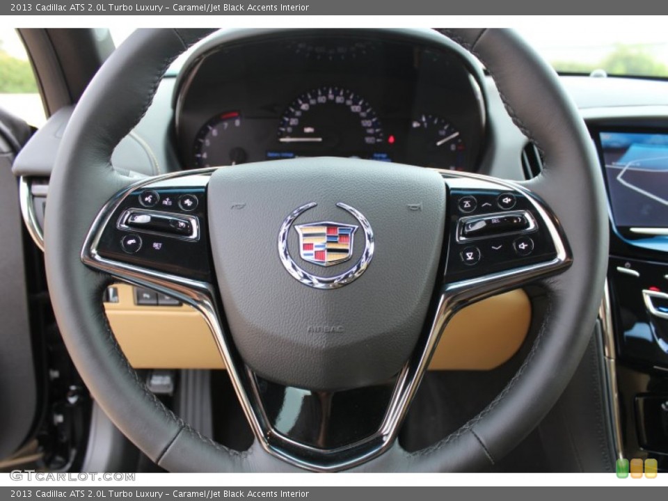 Caramel/Jet Black Accents Interior Steering Wheel for the 2013 Cadillac ATS 2.0L Turbo Luxury #81134480