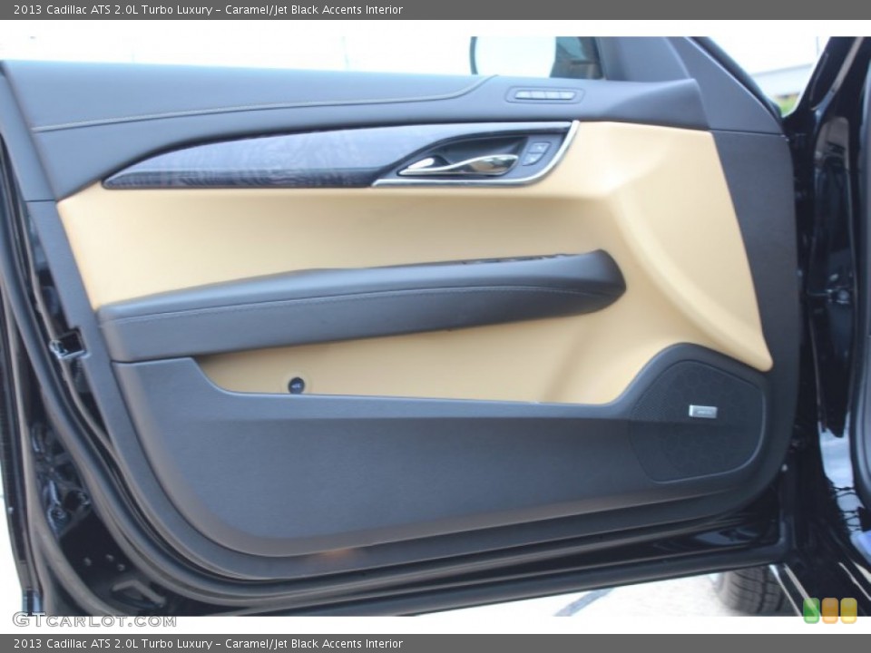 Caramel/Jet Black Accents Interior Door Panel for the 2013 Cadillac ATS 2.0L Turbo Luxury #81134511