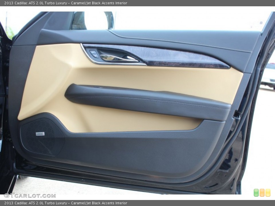 Caramel/Jet Black Accents Interior Door Panel for the 2013 Cadillac ATS 2.0L Turbo Luxury #81134550