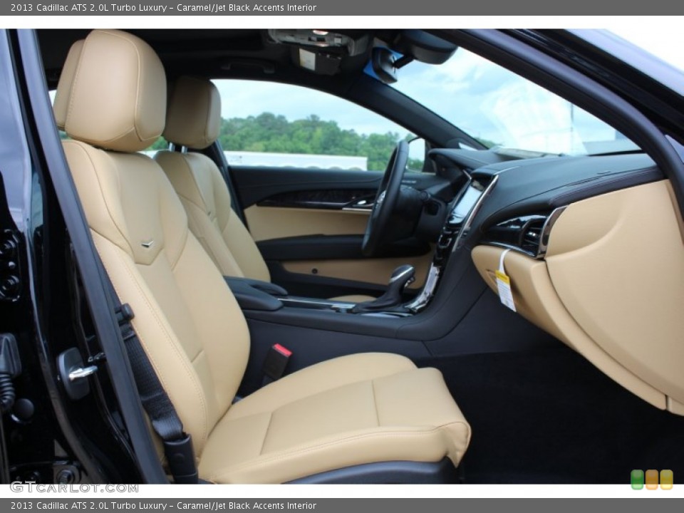 Caramel/Jet Black Accents Interior Front Seat for the 2013 Cadillac ATS 2.0L Turbo Luxury #81134574