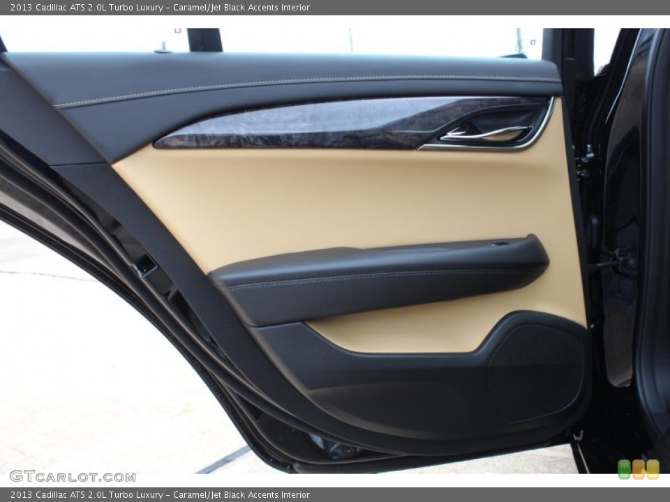 Caramel/Jet Black Accents Interior Door Panel for the 2013 Cadillac ATS 2.0L Turbo Luxury #81134594