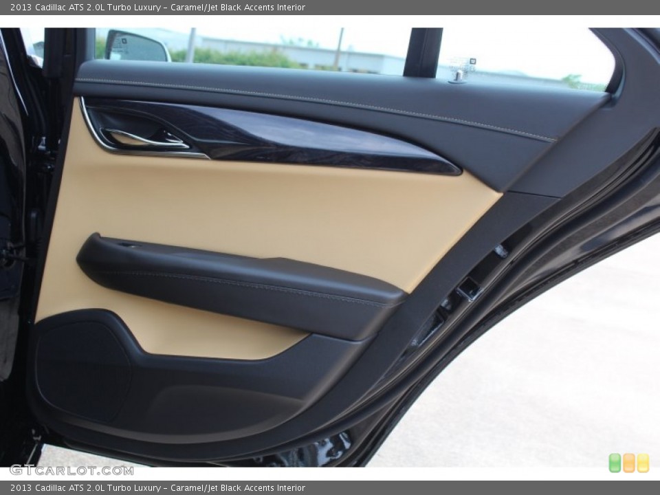 Caramel/Jet Black Accents Interior Door Panel for the 2013 Cadillac ATS 2.0L Turbo Luxury #81134642