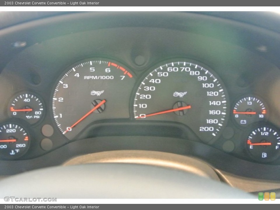 Light Oak Interior Gauges for the 2003 Chevrolet Corvette Convertible #81135590