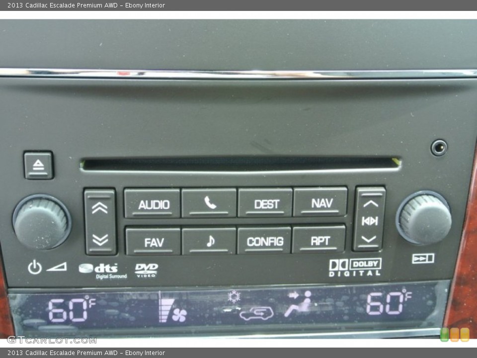 Ebony Interior Controls for the 2013 Cadillac Escalade Premium AWD #81136665