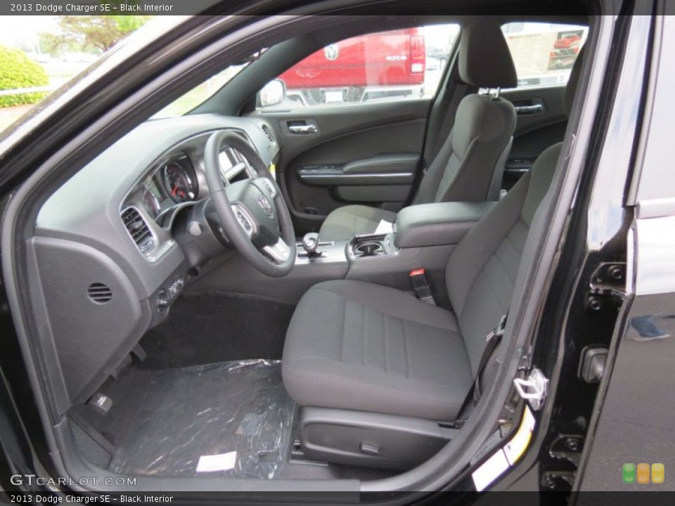 Black Interior Front Seat for the 2013 Dodge Charger SE #81138438