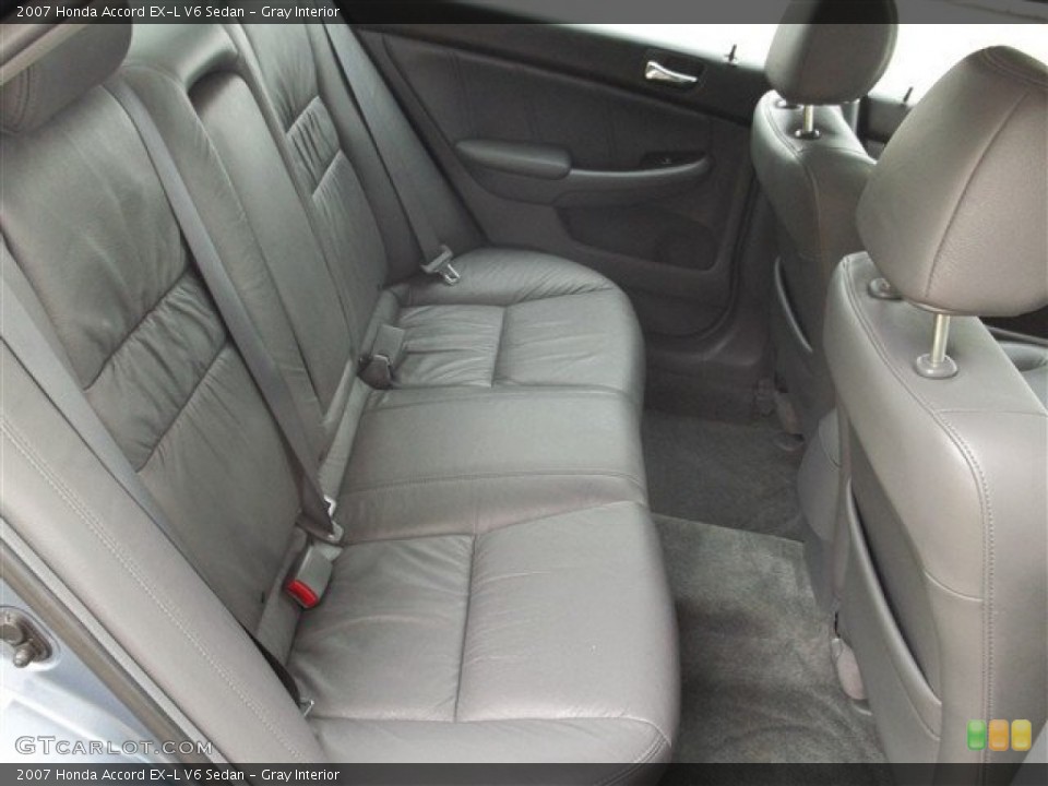 Gray Interior Rear Seat for the 2007 Honda Accord EX-L V6 Sedan #81139327
