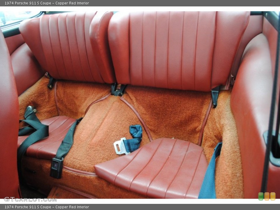 Copper Red Interior Rear Seat for the 1974 Porsche 911 S Coupe #81140411