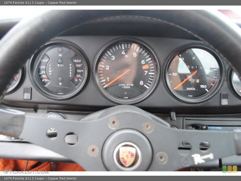 Copper Red Interior Gauges for the 1974 Porsche 911 S Coupe #81140735