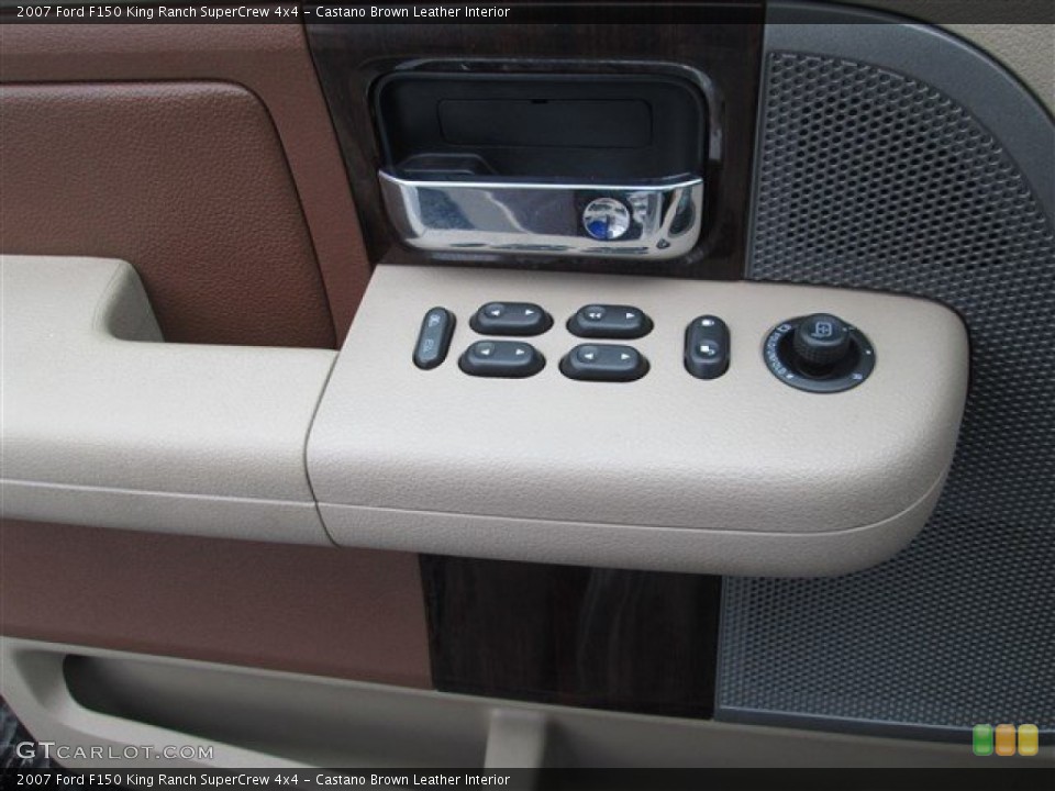 Castano Brown Leather Interior Controls for the 2007 Ford F150 King Ranch SuperCrew 4x4 #81142972