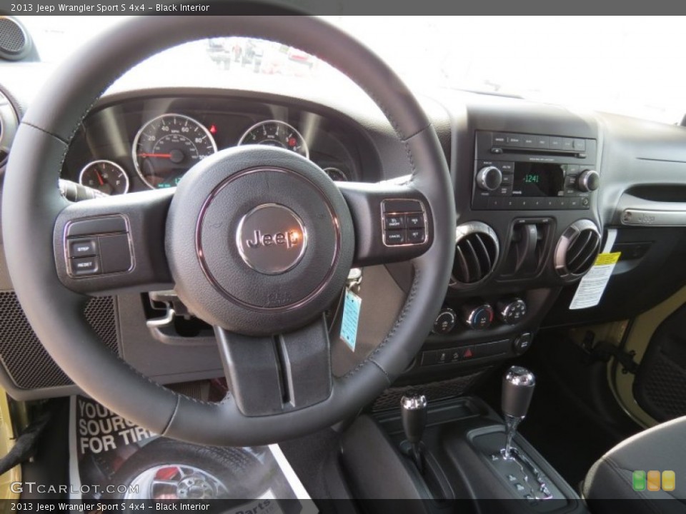 Black Interior Dashboard for the 2013 Jeep Wrangler Sport S 4x4 #81143113