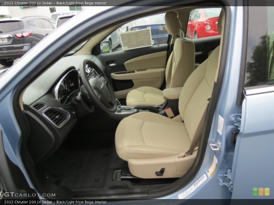 Black/Light Frost Beige Interior Photo for the 2013 Chrysler 200 LX Sedan #81143645
