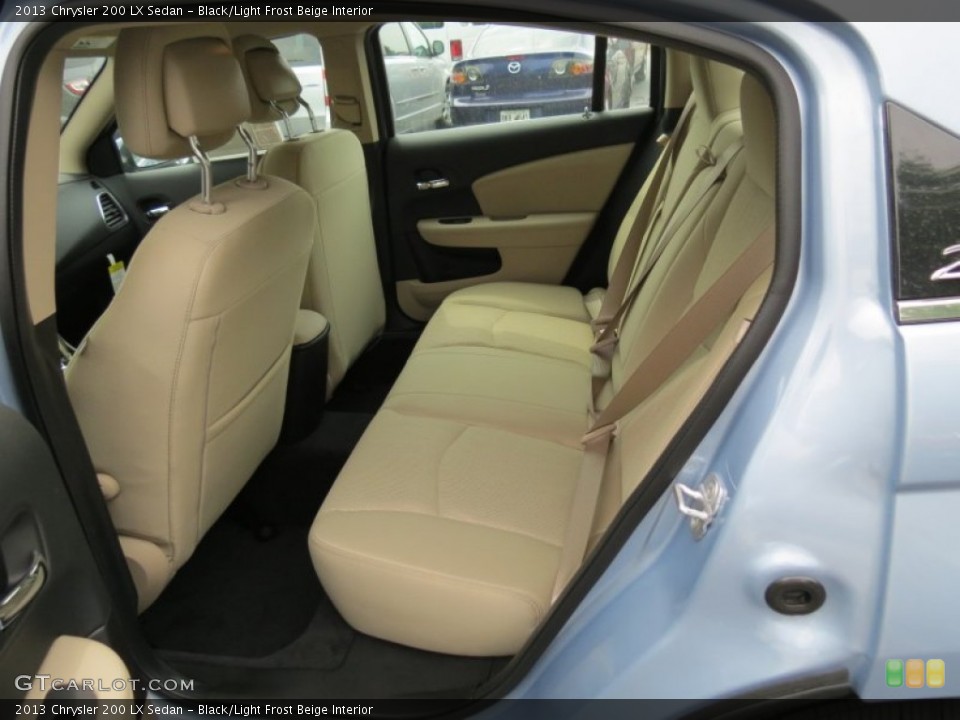 Black/Light Frost Beige Interior Rear Seat for the 2013 Chrysler 200 LX Sedan #81143664