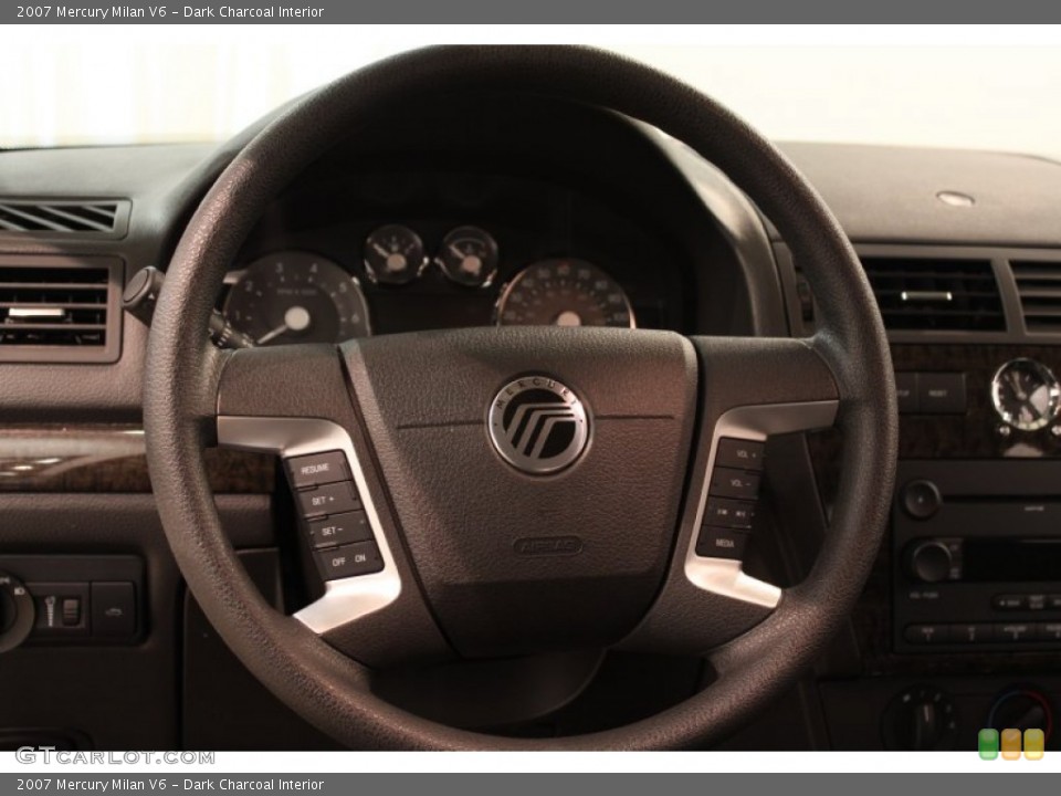 Dark Charcoal Interior Steering Wheel for the 2007 Mercury Milan V6 #81143712