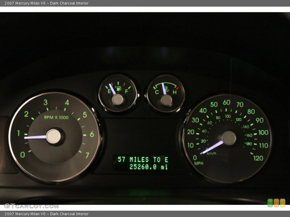 Dark Charcoal Interior Gauges for the 2007 Mercury Milan V6 #81143736