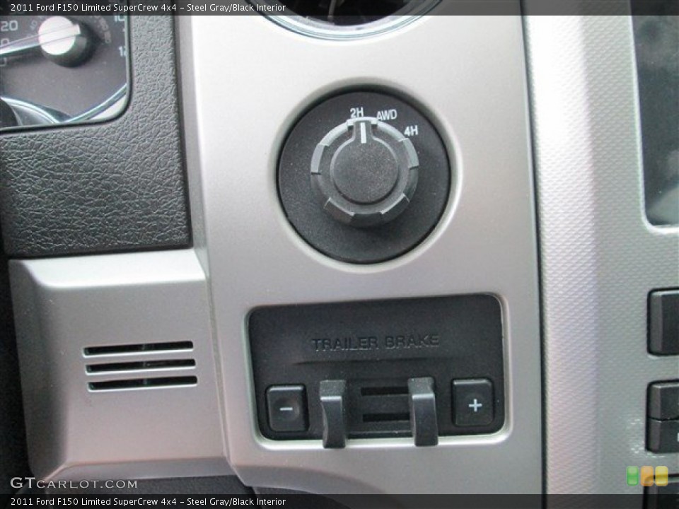 Steel Gray/Black Interior Controls for the 2011 Ford F150 Limited SuperCrew 4x4 #81143787