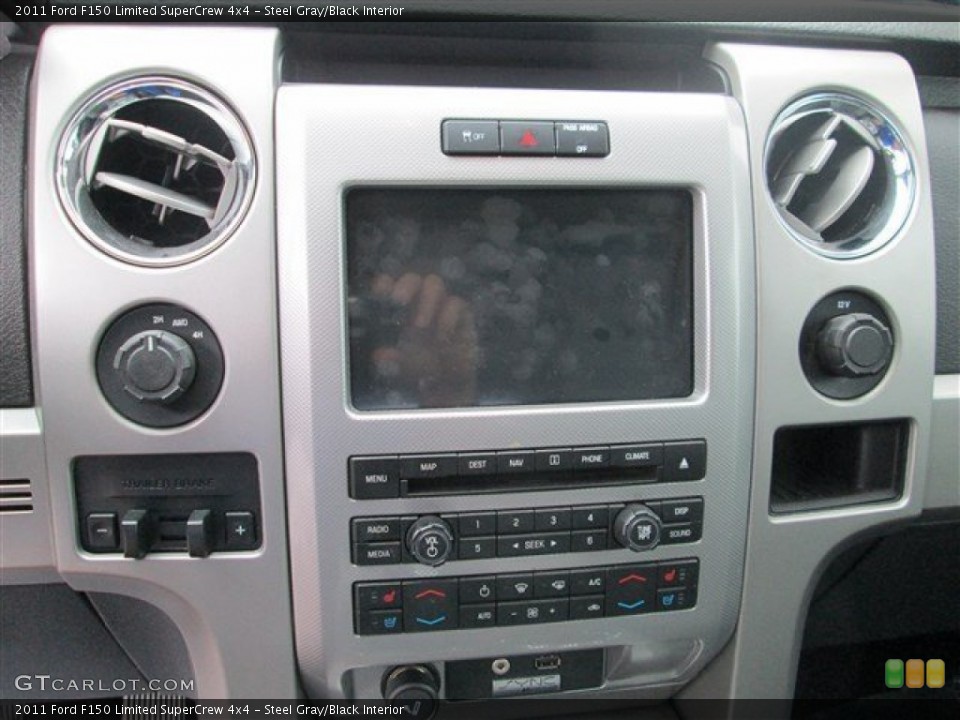 Steel Gray/Black Interior Controls for the 2011 Ford F150 Limited SuperCrew 4x4 #81143809