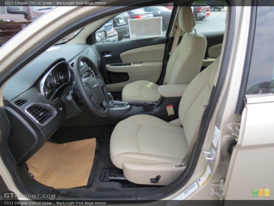 Black/Light Frost Beige Interior Photo for the 2013 Chrysler 200 LX Sedan #81143846
