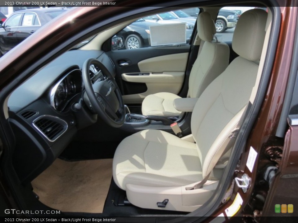 Black/Light Frost Beige Interior Photo for the 2013 Chrysler 200 LX Sedan #81144591