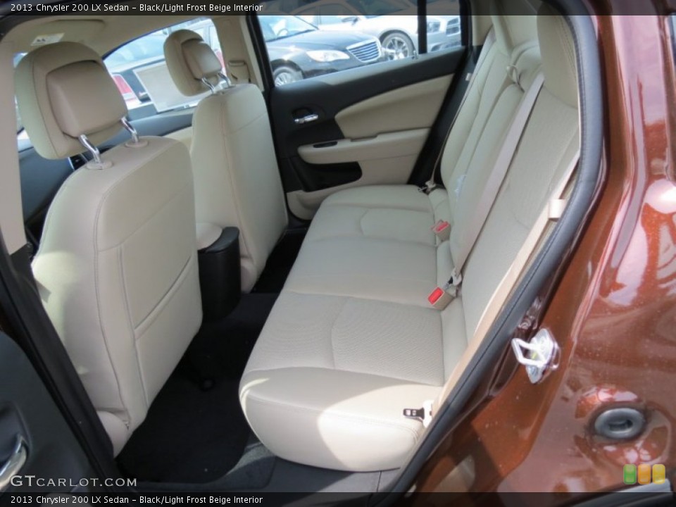 Black/Light Frost Beige Interior Rear Seat for the 2013 Chrysler 200 LX Sedan #81144615