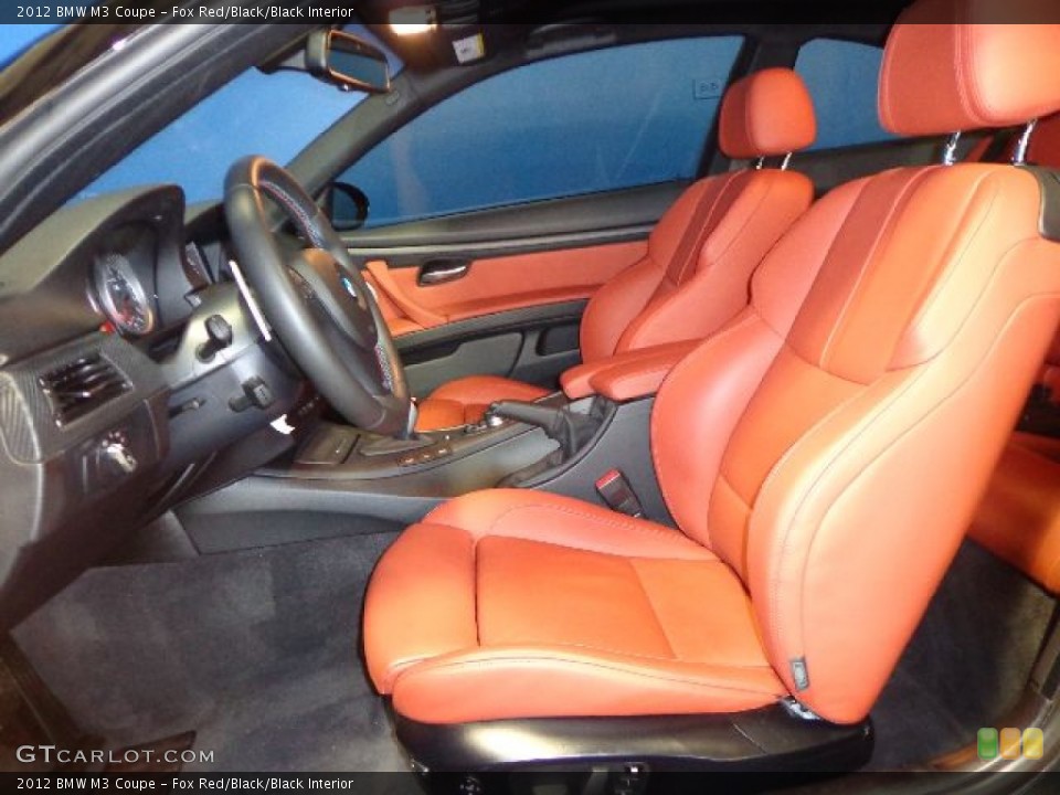 Fox Red/Black/Black Interior Front Seat for the 2012 BMW M3 Coupe #81144779