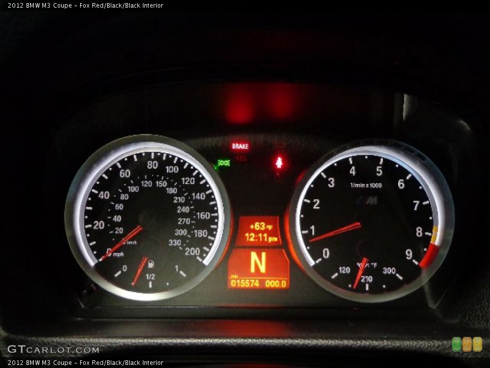 Fox Red/Black/Black Interior Gauges for the 2012 BMW M3 Coupe #81144825