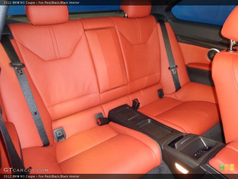Fox Red/Black/Black Interior Rear Seat for the 2012 BMW M3 Coupe #81144914