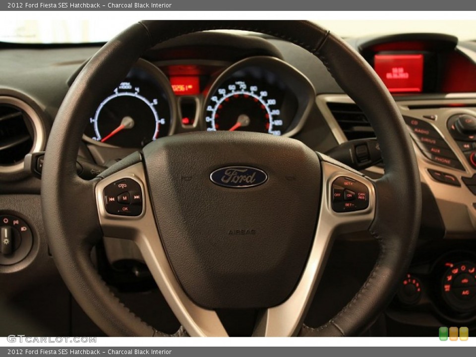 Charcoal Black Interior Steering Wheel for the 2012 Ford Fiesta SES Hatchback #81145617