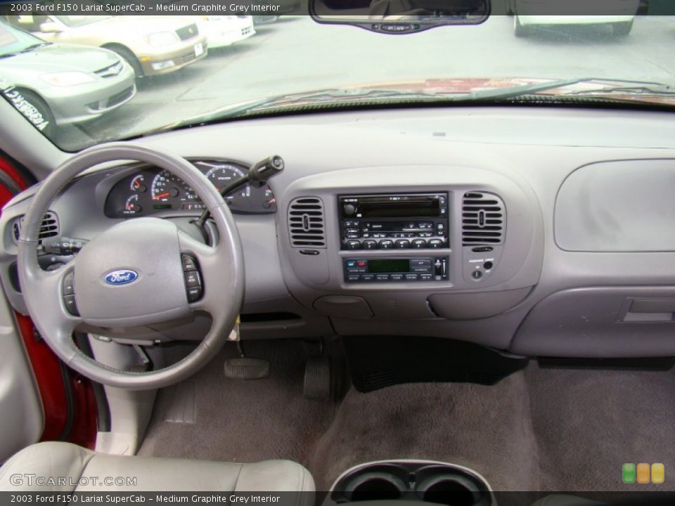 Medium Graphite Grey Interior Dashboard for the 2003 Ford F150 Lariat SuperCab #81146112