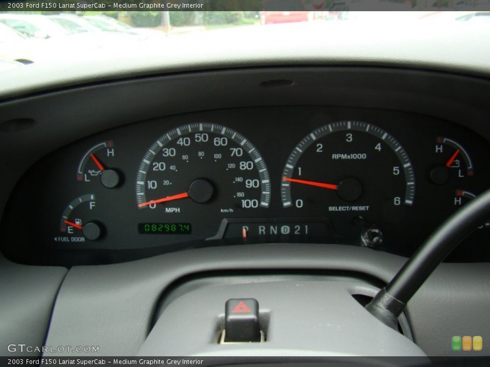 Medium Graphite Grey Interior Gauges for the 2003 Ford F150 Lariat SuperCab #81146259