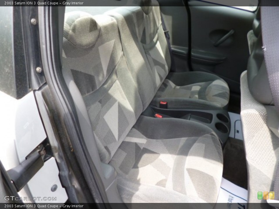 Gray Interior Rear Seat for the 2003 Saturn ION 3 Quad Coupe #81147516