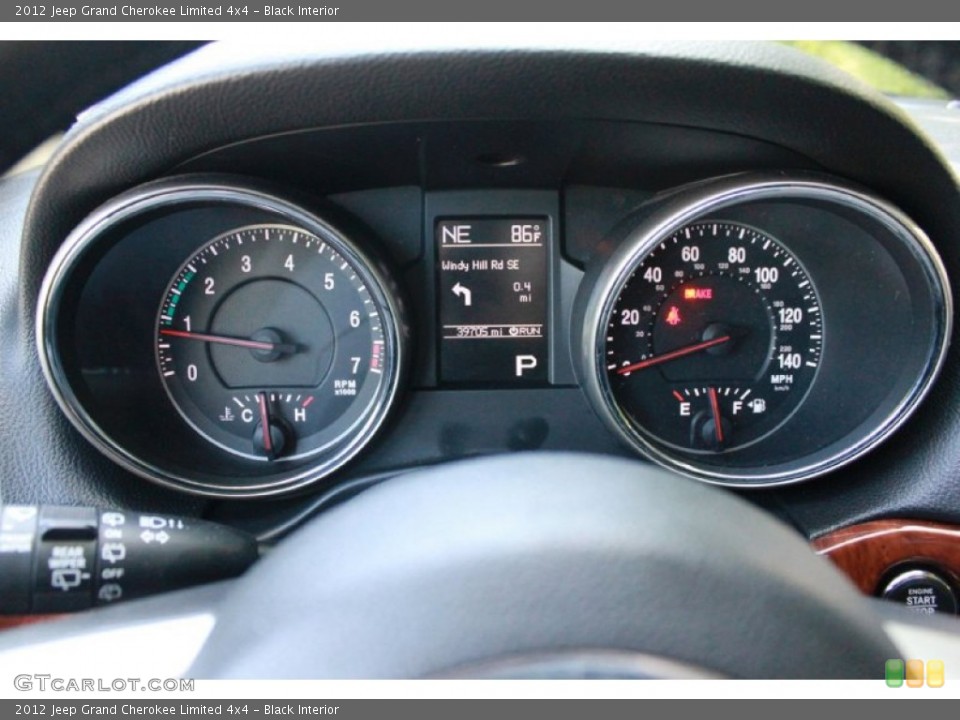 Black Interior Gauges for the 2012 Jeep Grand Cherokee Limited 4x4 #81149211