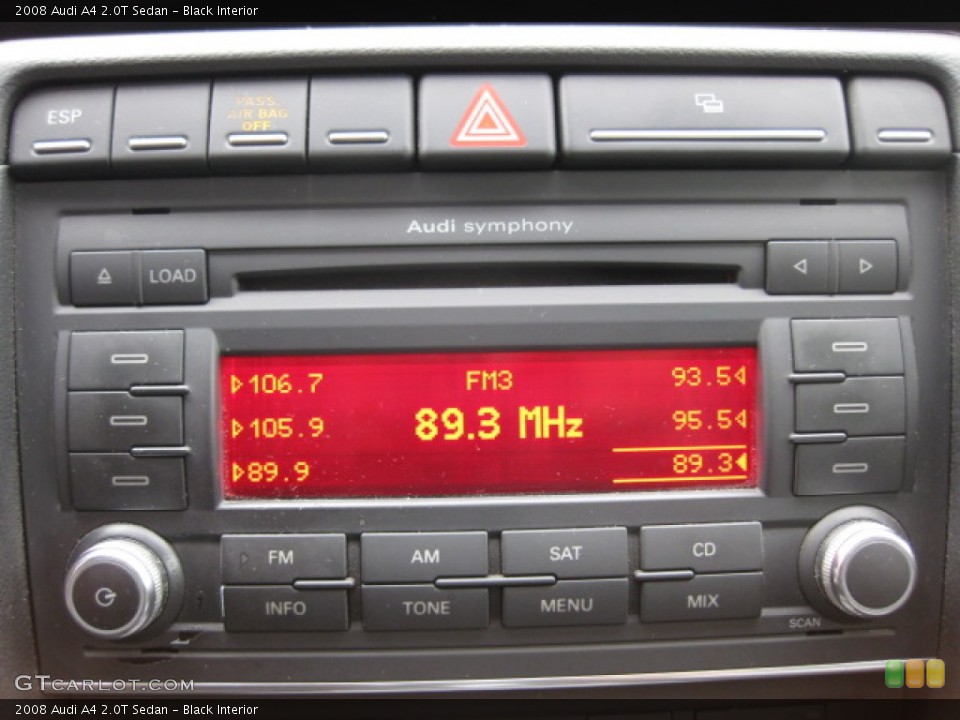 Black Interior Controls for the 2008 Audi A4 2.0T Sedan #81149268