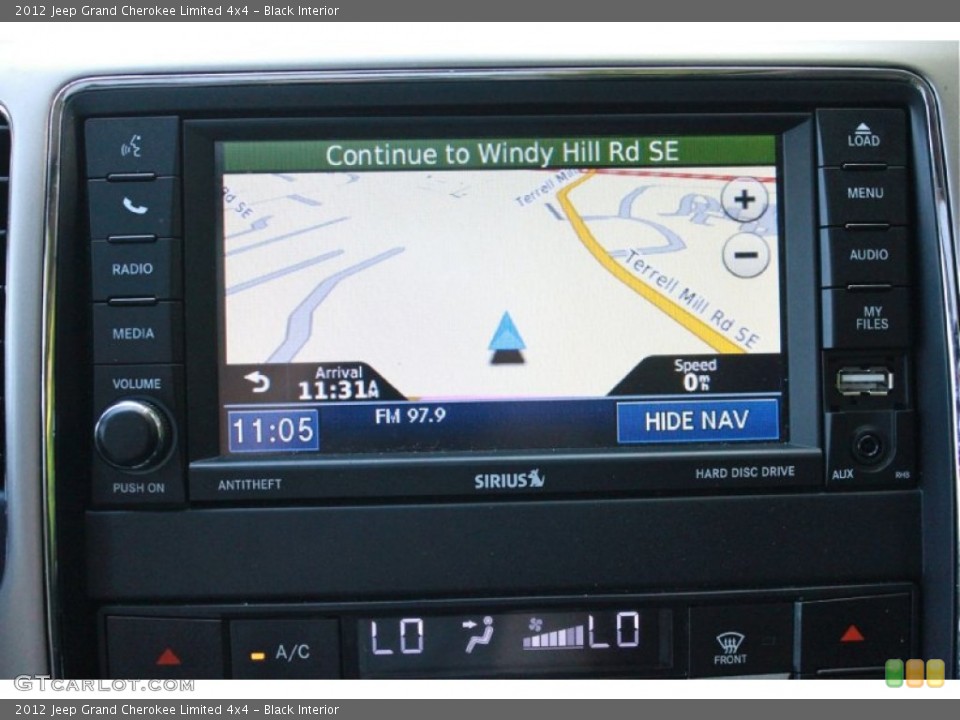 Black Interior Navigation for the 2012 Jeep Grand Cherokee Limited 4x4 #81149446