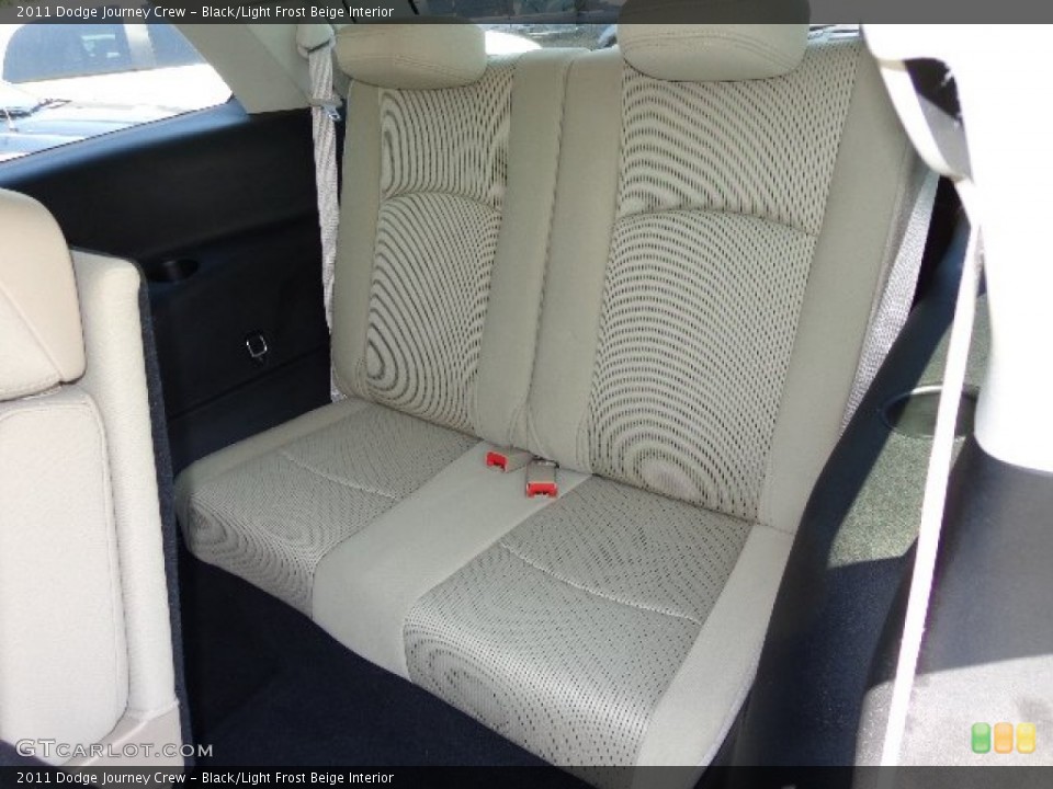 Black/Light Frost Beige Interior Rear Seat for the 2011 Dodge Journey Crew #81154431
