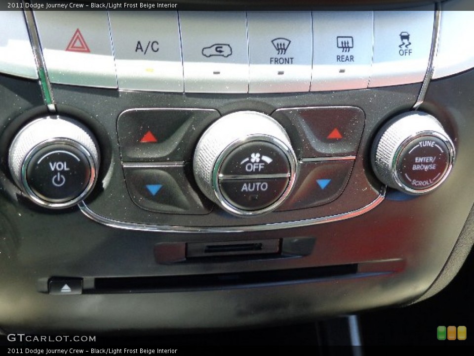 Black/Light Frost Beige Interior Controls for the 2011 Dodge Journey Crew #81154602