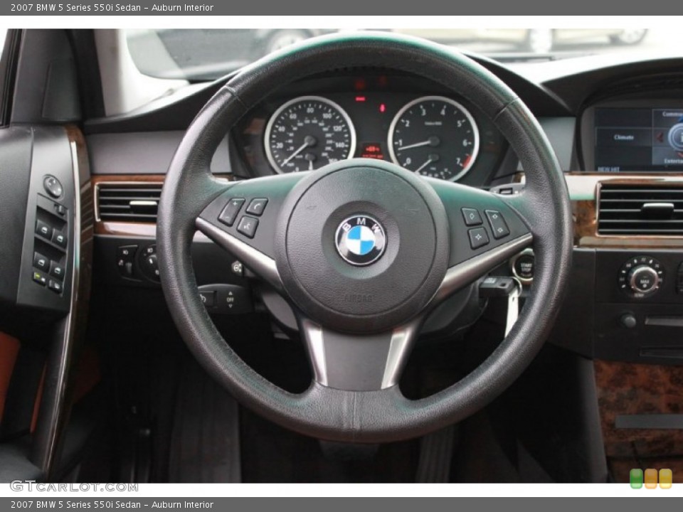 Auburn Interior Steering Wheel for the 2007 BMW 5 Series 550i Sedan #81155703
