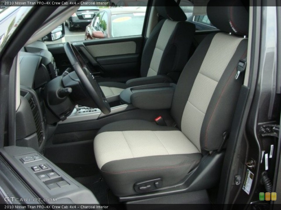 Charcoal Interior Photo for the 2010 Nissan Titan PRO-4X Crew Cab 4x4 #81155925