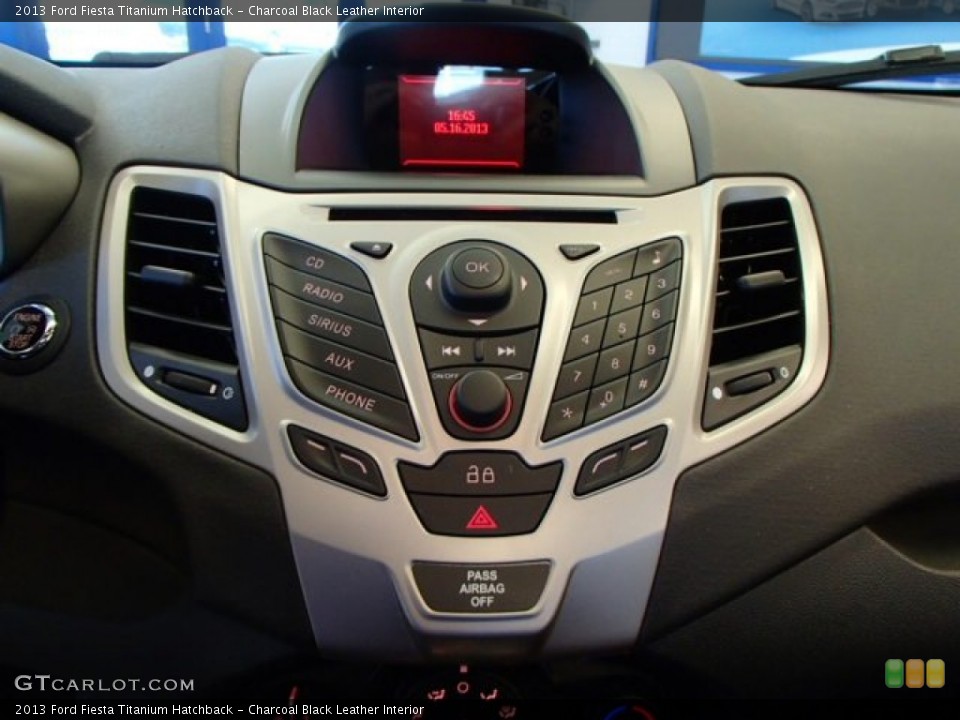 Charcoal Black Leather Interior Controls for the 2013 Ford Fiesta Titanium Hatchback #81156841