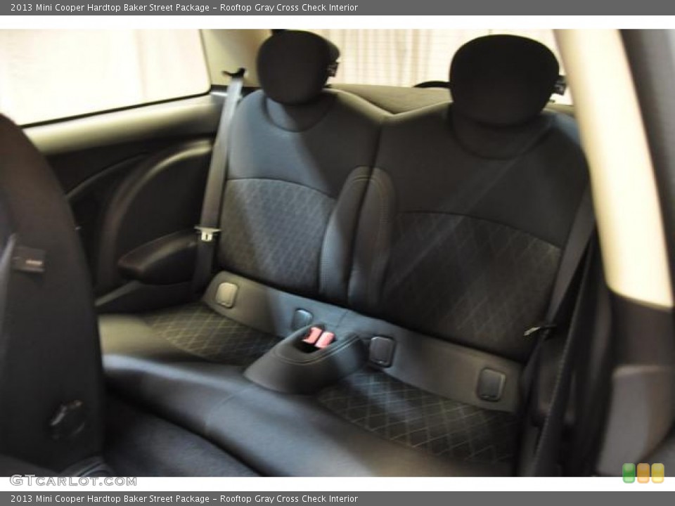 Rooftop Gray Cross Check Interior Rear Seat for the 2013 Mini Cooper Hardtop Baker Street Package #81158967