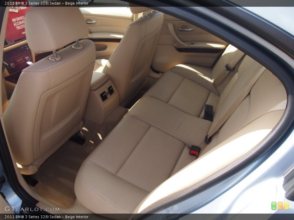 Beige Interior Rear Seat for the 2011 BMW 3 Series 328i Sedan #81159149