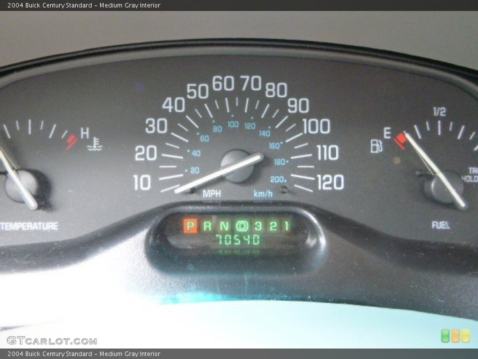 Medium Gray Interior Gauges for the 2004 Buick Century Standard #81160593