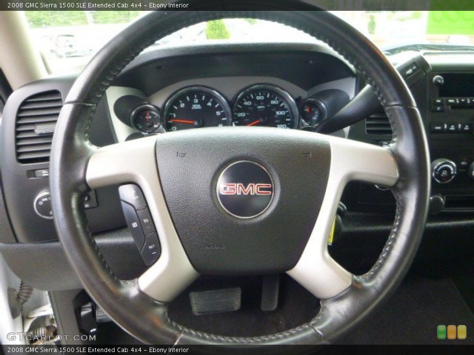 Ebony Interior Steering Wheel for the 2008 GMC Sierra 1500 SLE Extended Cab 4x4 #81162336