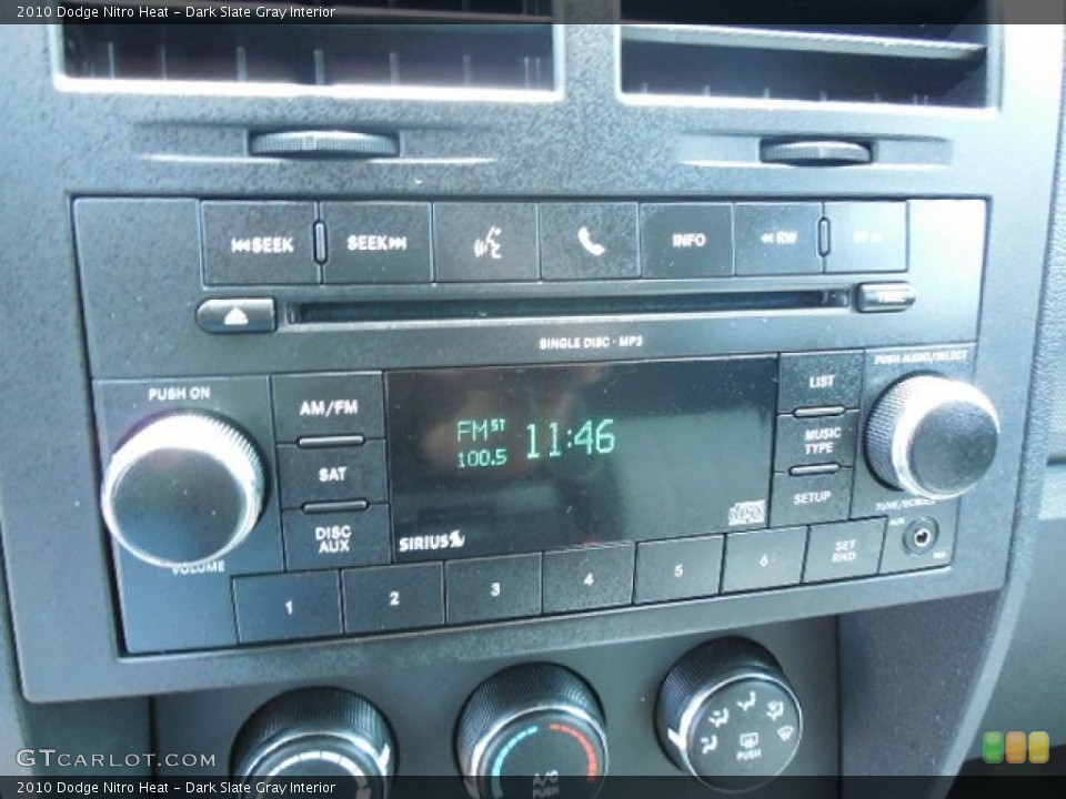 Dark Slate Gray Interior Audio System for the 2010 Dodge Nitro Heat #81164355