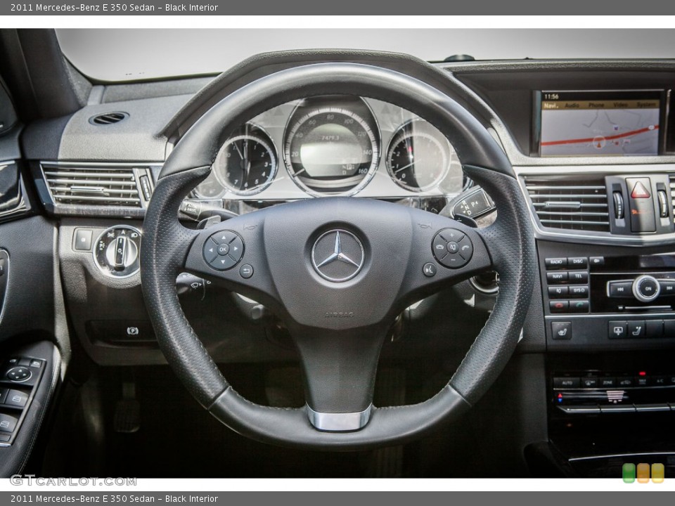 Black Interior Steering Wheel for the 2011 Mercedes-Benz E 350 Sedan #81164364