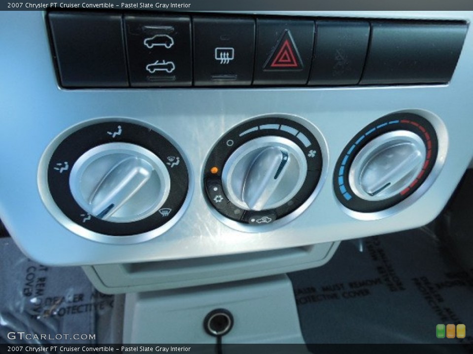 Pastel Slate Gray Interior Controls for the 2007 Chrysler PT Cruiser Convertible #81165069